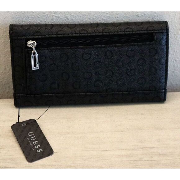 Guess SV911051 Women's Coal Gray Ophelea SLG "G" Print Clutch Tri-Fold Wallet - Picture 2 of 9